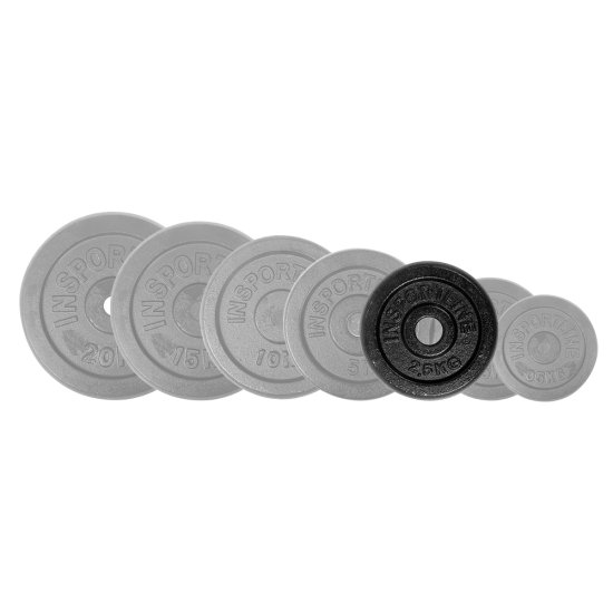 Стоманен диск inSPORTline Blacksteel 2.5 кг