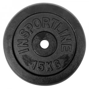 Стоманен диск inSPORTline Blacksteel 15 кг