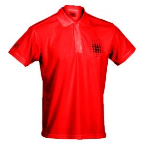 Мъжка спортна тениска с яка HI-TEC Vesemir, Червен