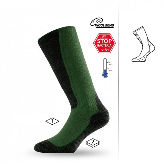 Термо чорапи LASTING WSM, Зелен