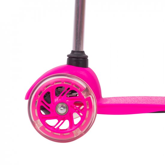 Тротинетка - триколка WORKER Lucerino със светещи колела, Розова