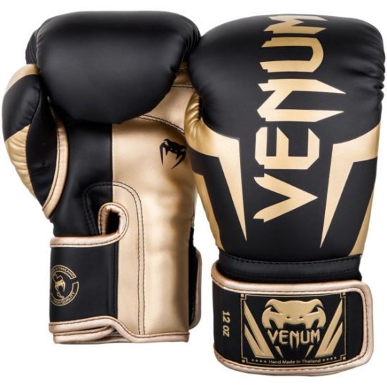 Боксови ръкавици VENUM ELITE Black gold