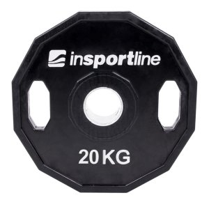 Олимпийски диск с гумено покритие inSPORTline Ruberton 20 кг