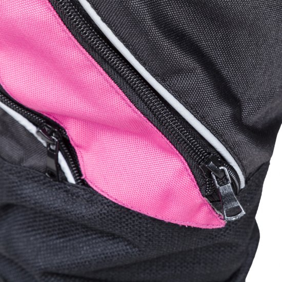 Дамски мото панталон W-TEC Kaajla NF-2683 - черно-розов