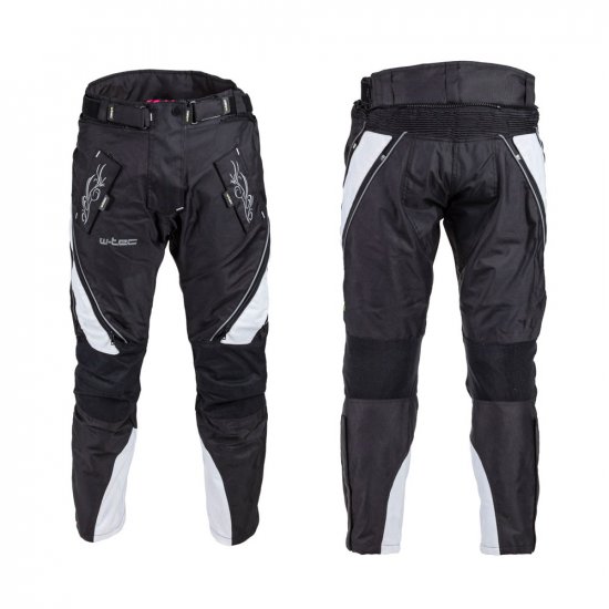 Дамски мото панталон W-TEC Kaajla NF-2683 - черен-бял